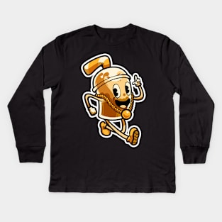 Foodilicious - Boba Tea Kids Long Sleeve T-Shirt